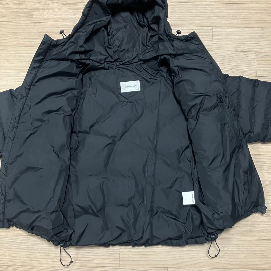 [3] 해칭룸 23fw 웹 구스다운 푸퍼 자켓 블랙 상품이미지6