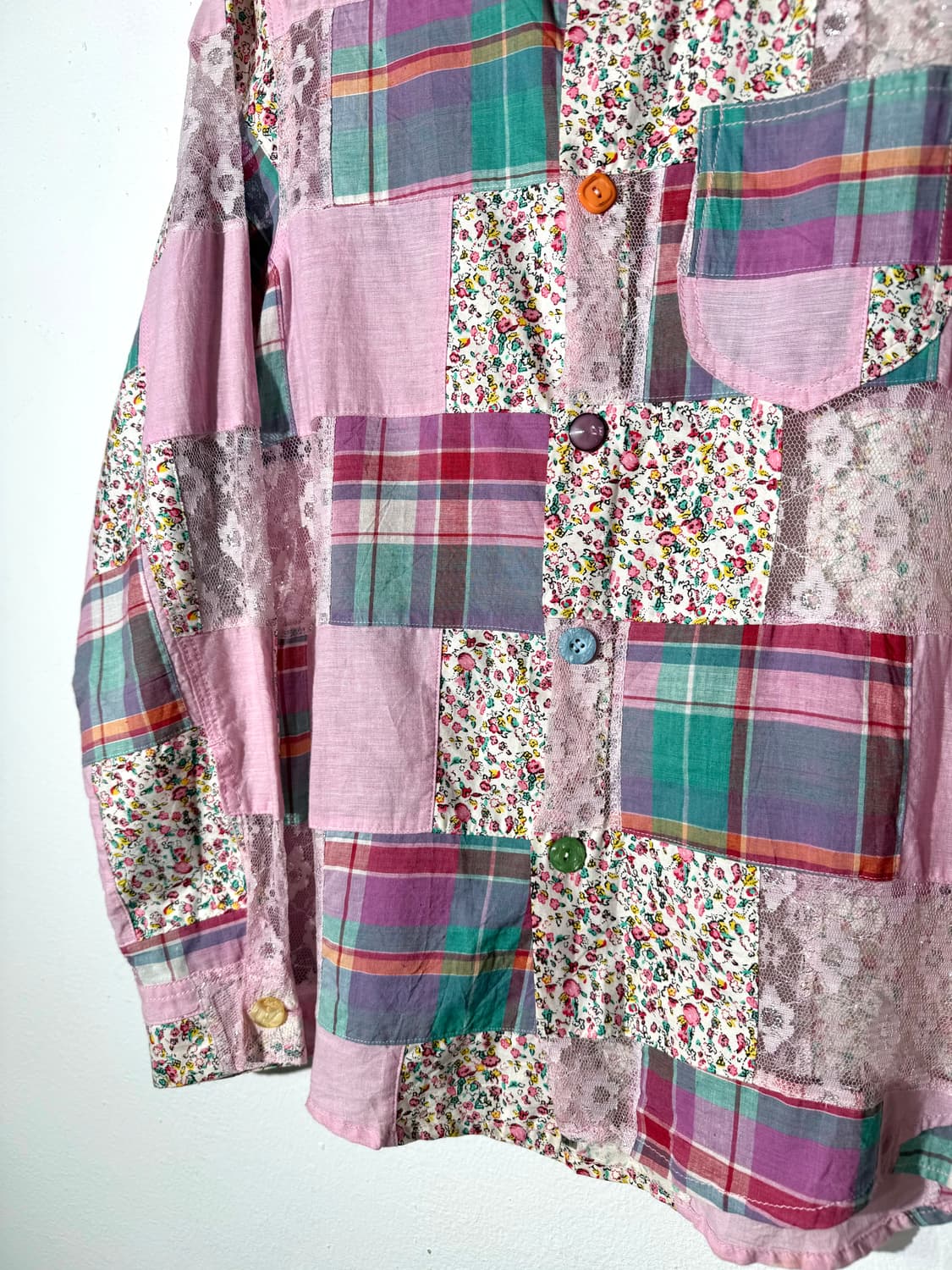 jipijapa 레이스 패치워크 셔츠 상품이미지3