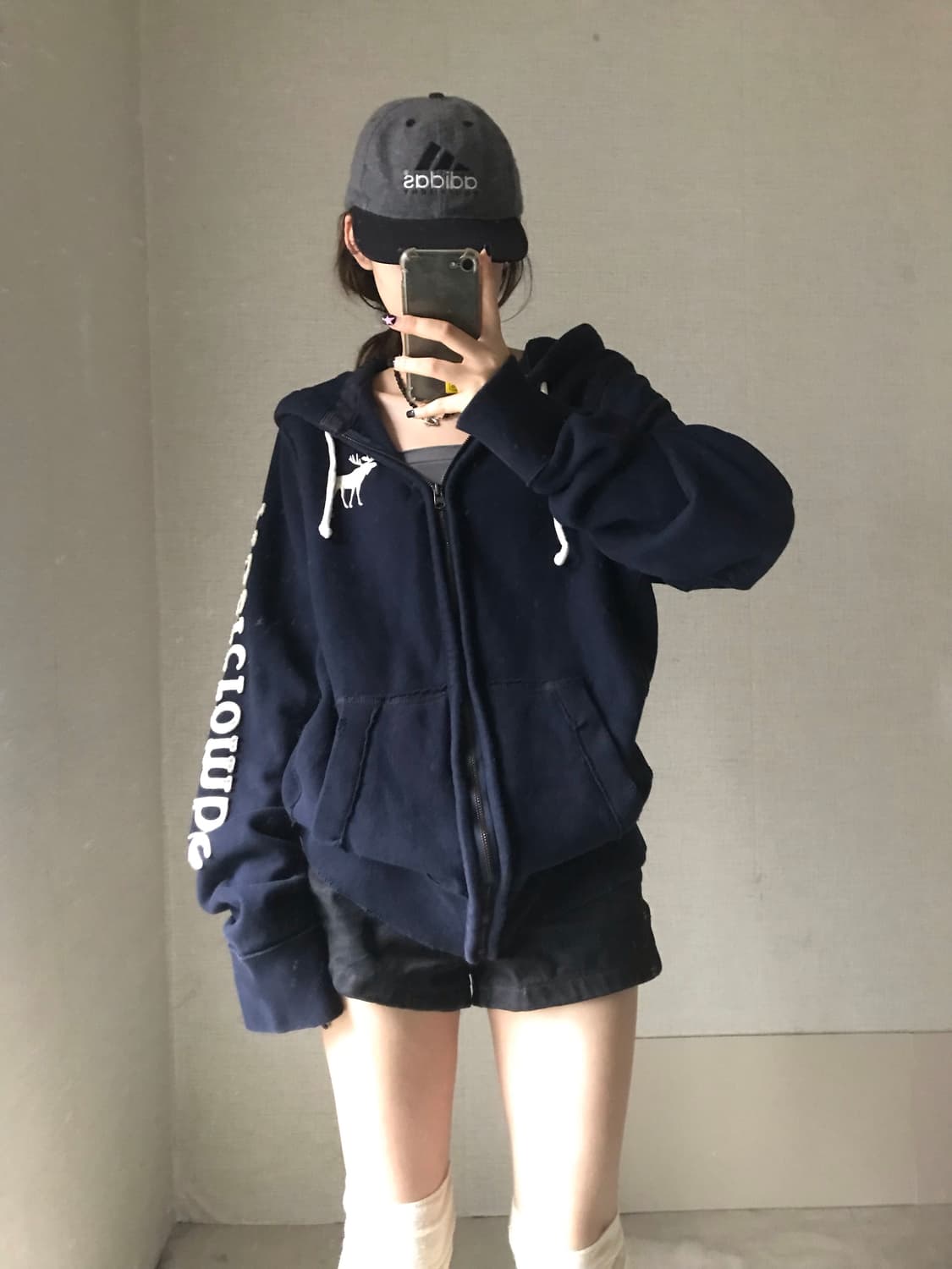 아베크롬비 딥네이비 후드집업 상품이미지1