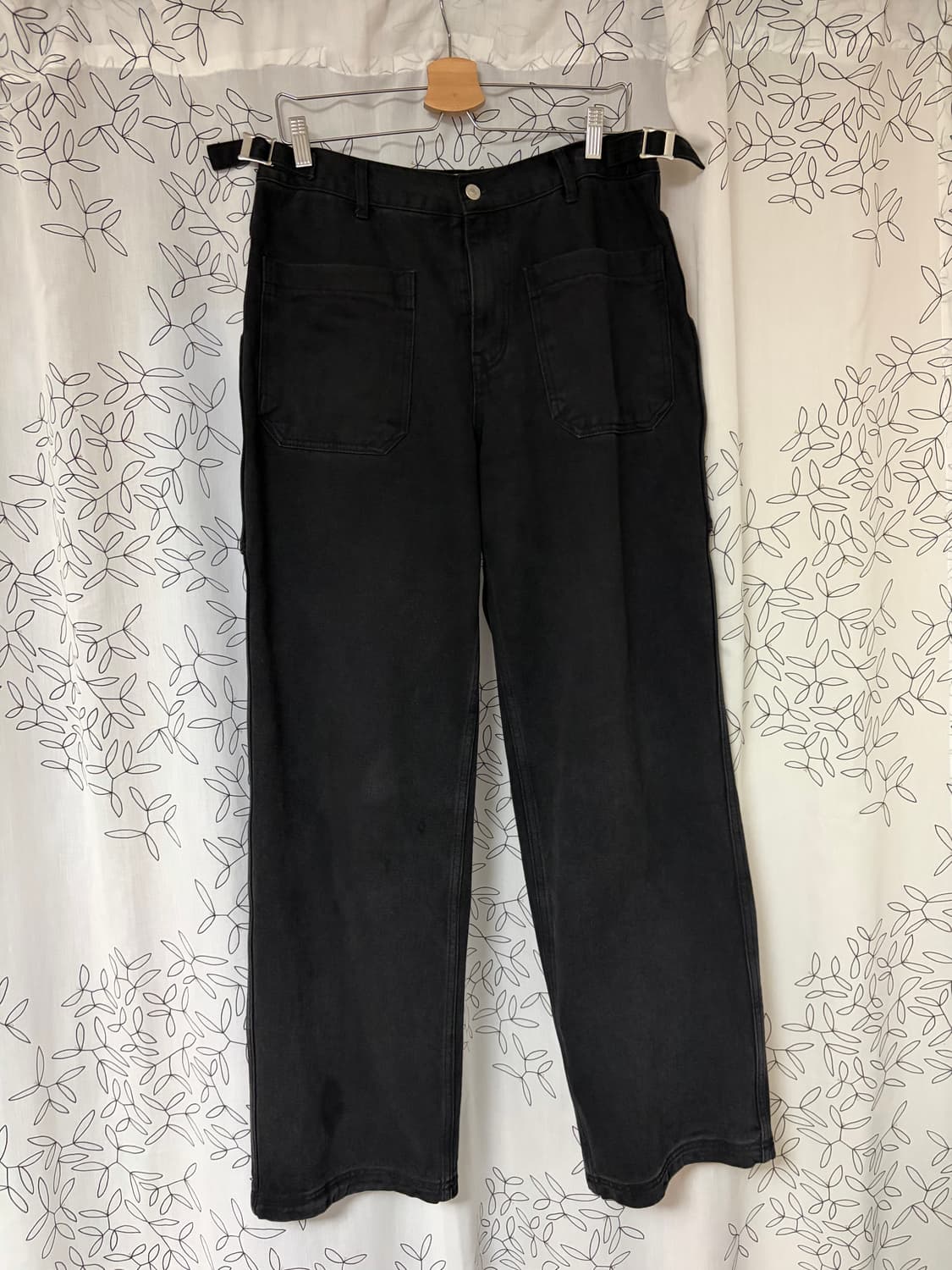 L) 애프터프레이 크루저 릴렉스드 워시드 데님 블랙 상품이미지2