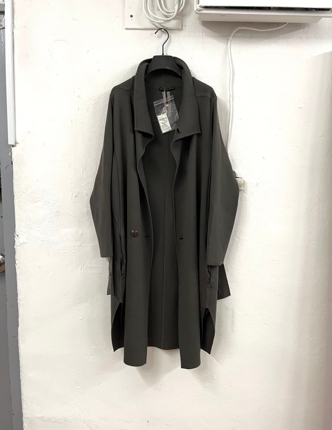 릭오웬스 2015 하이넥 울 니트 코트 상품이미지3