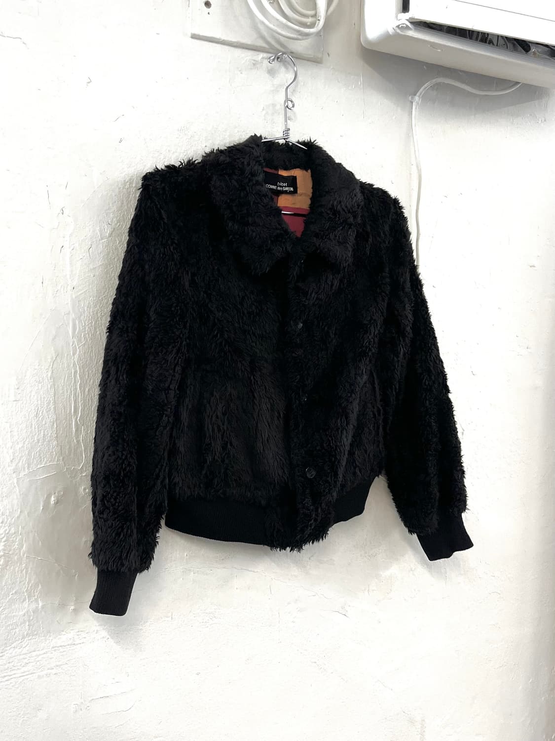 꼼데가르송 트리콧 2002AW 아카이브 퍼 봄버 자켓 상품이미지2