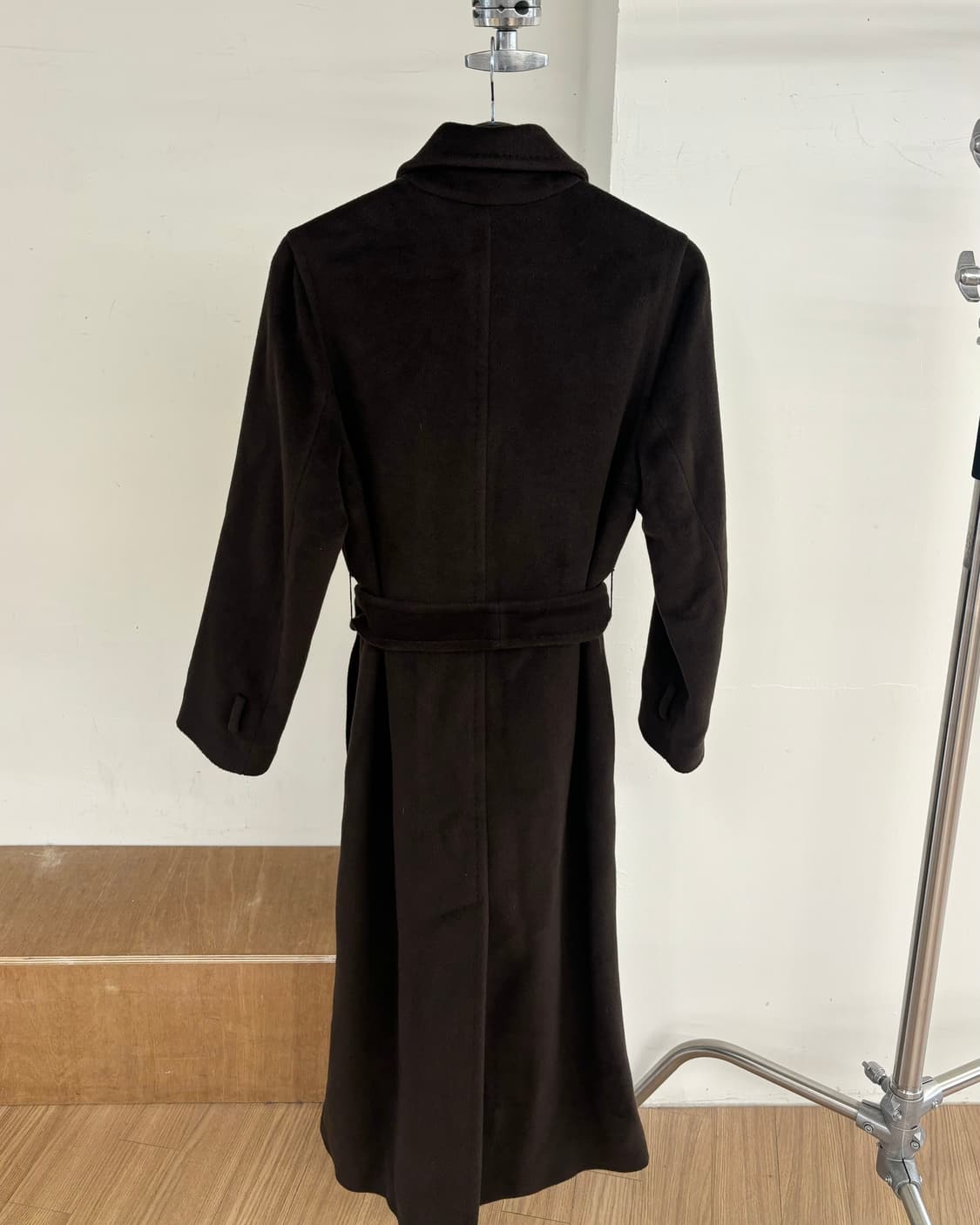 막스마라 다크 브라운 울 캐시미어 혼방 롱코트 상품이미지6