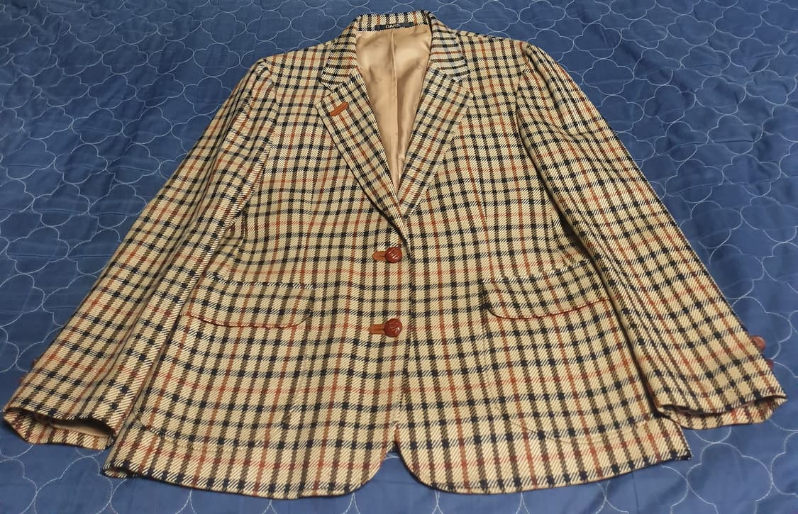 (빈티지) 닥스 레이디스 클래식체크 울100% 블레이저 브라운 (66) 상품이미지1