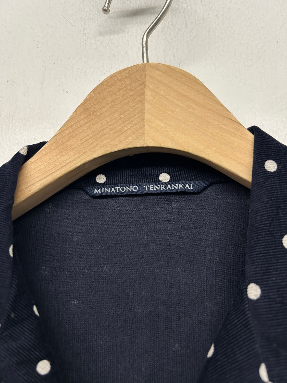 MINATONO TENRANKAI 코듀로이 도트 원피스 상품이미지5