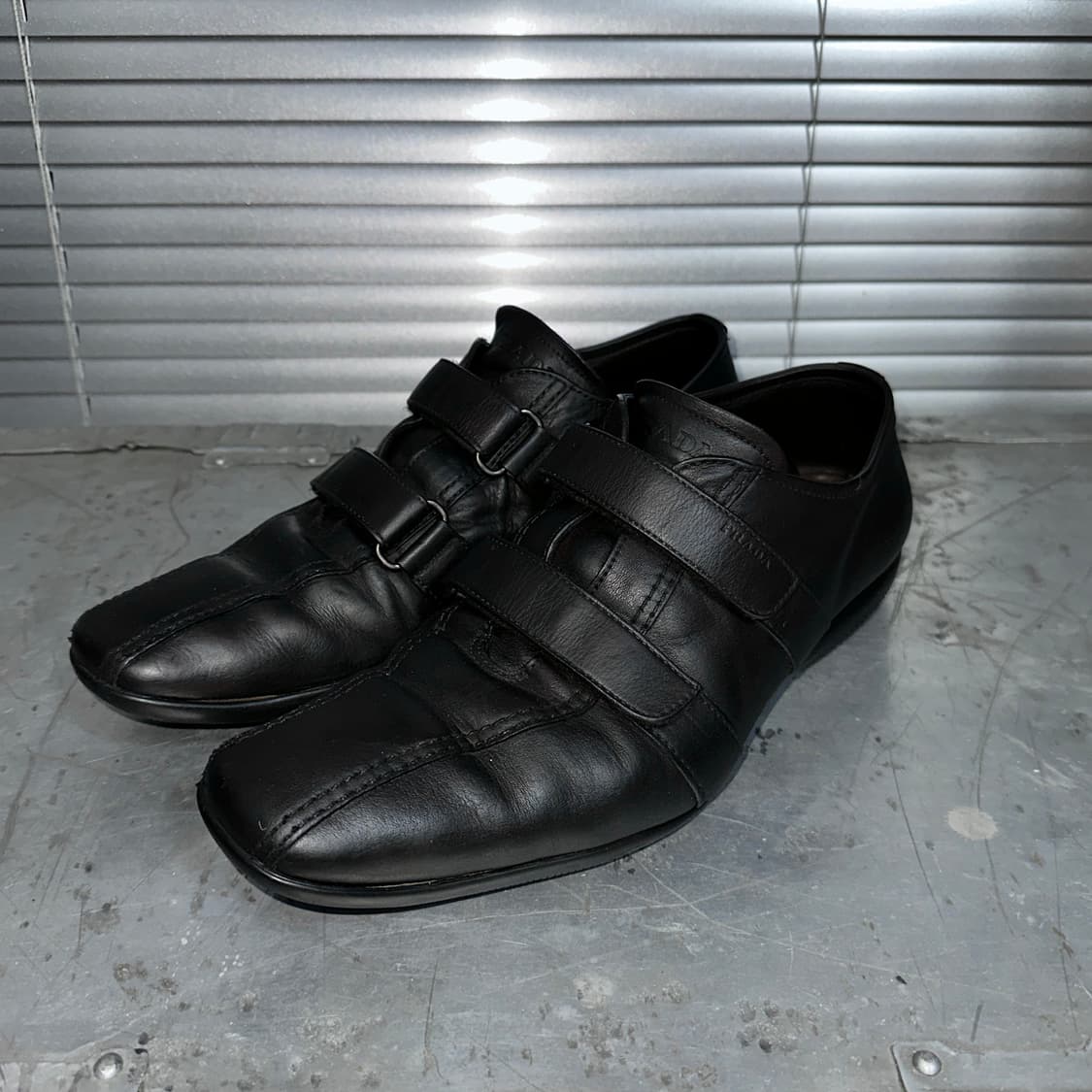 00s 레어 빈티지 프라다 스포츠 벨크로 가죽 스니커즈 상품이미지3