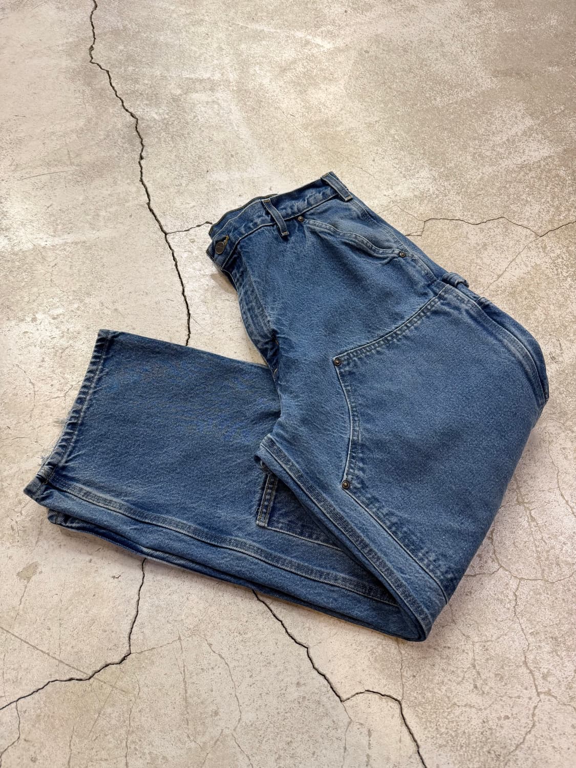 칼하트 B73 DST 데님 더블니 워크팬츠 상품이미지3