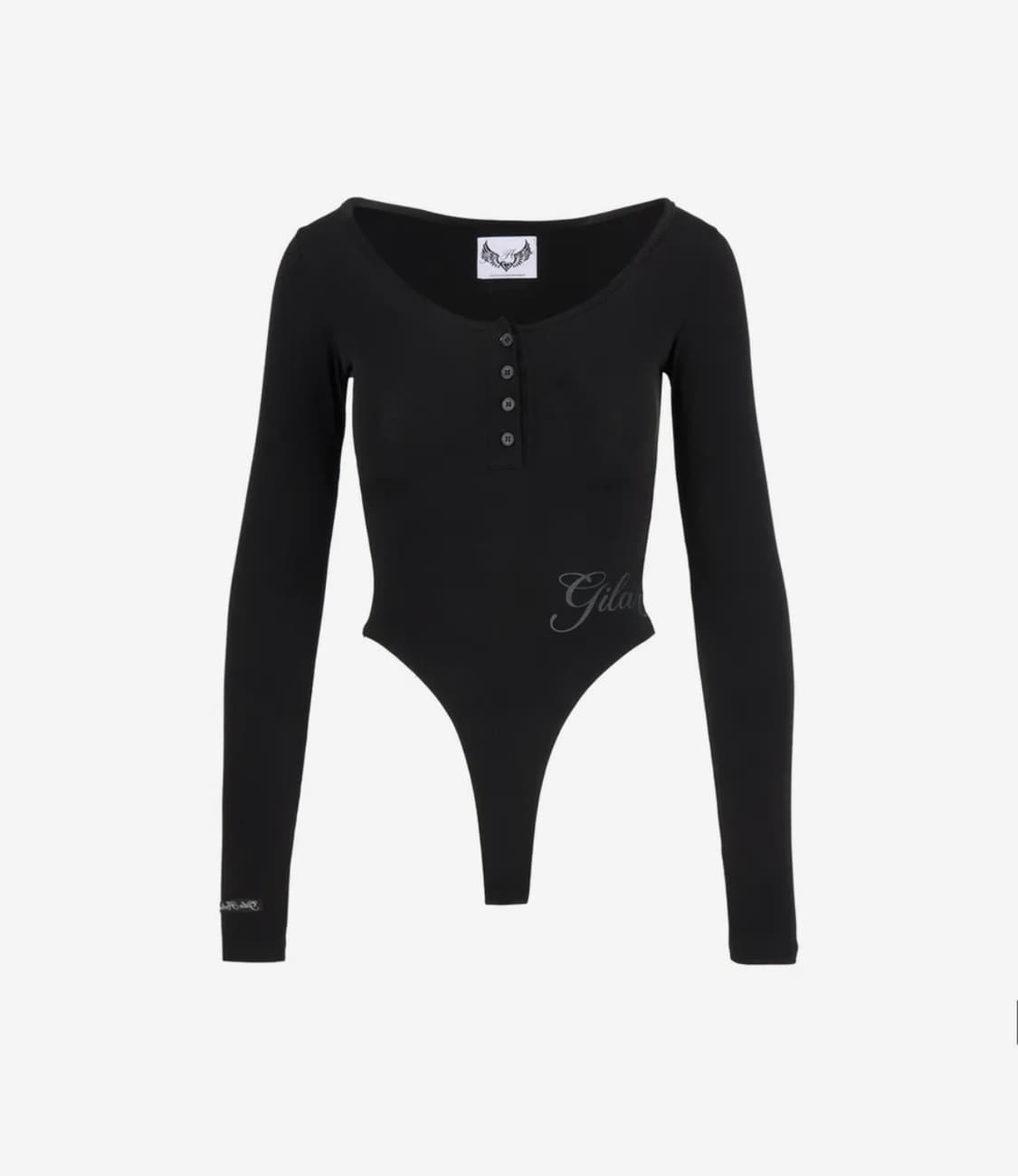 길라아카이브 SIDE SCRIPT LOGO BODY SUIT_BLACK 상품이미지1