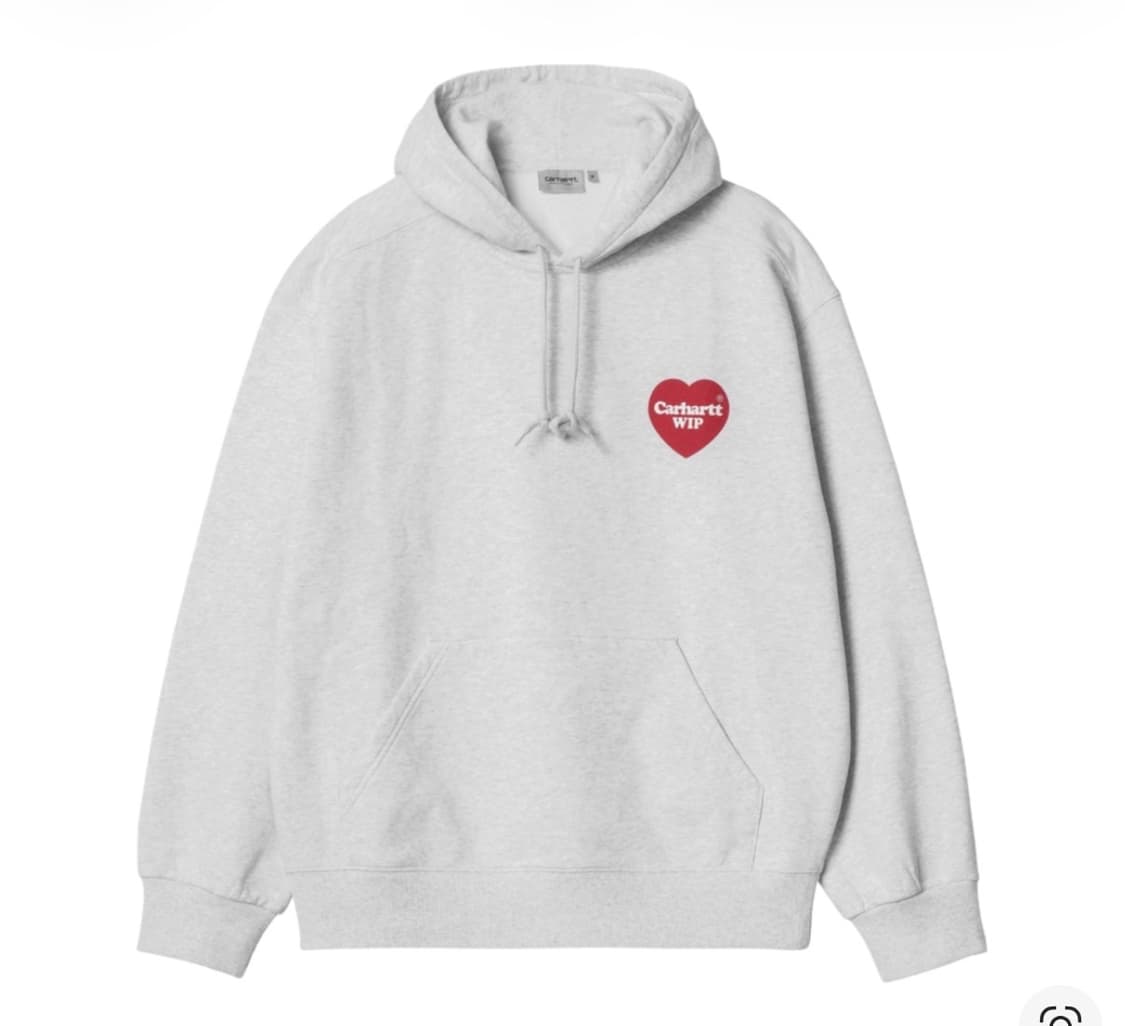 칼하트 WIP 후드 하트 스웨트셔츠 애쉬 헤더 XL 상품이미지2