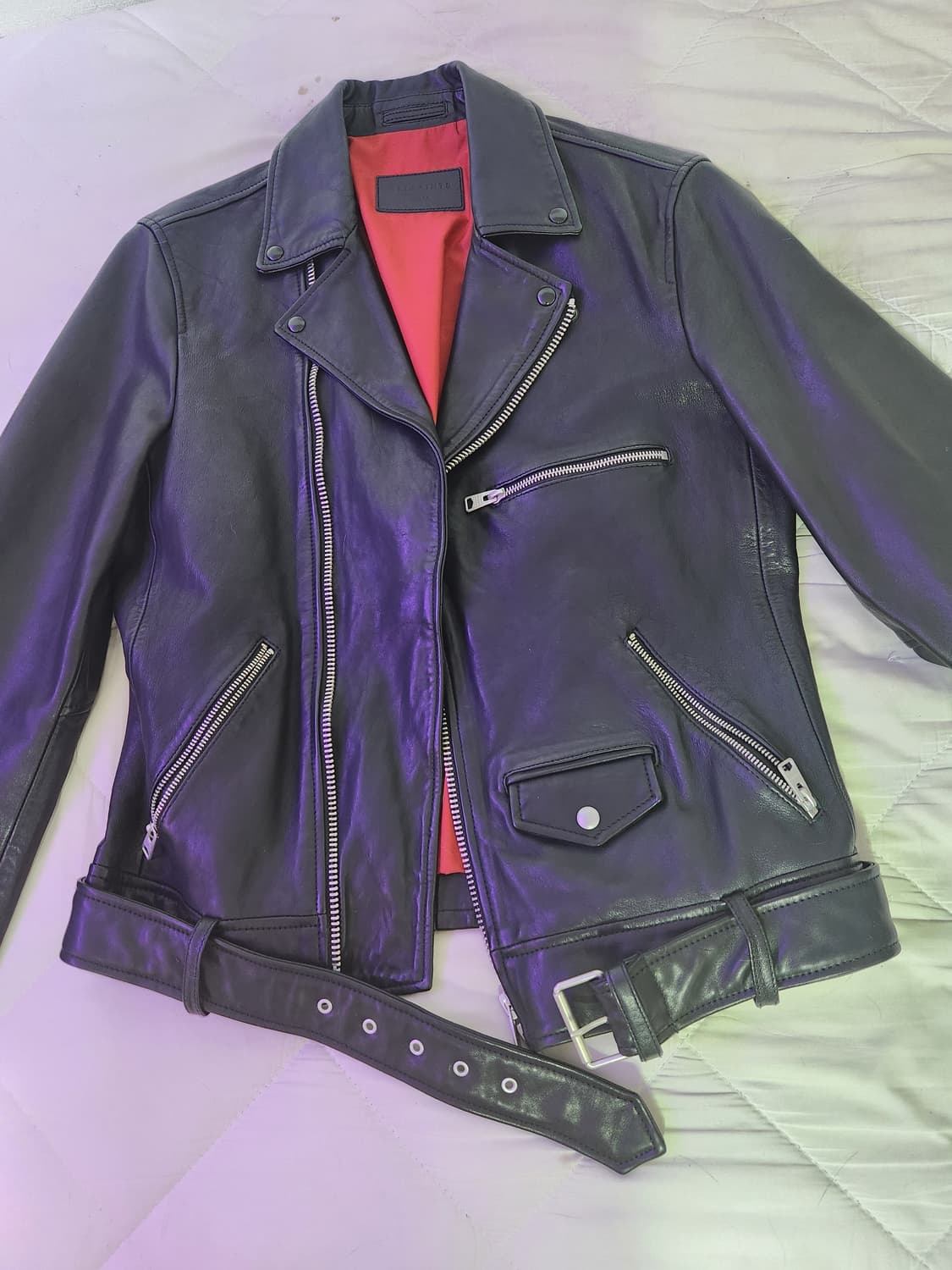 올세인츠 바이커 양가죽자켓 S (100사이즈감) 상품이미지1