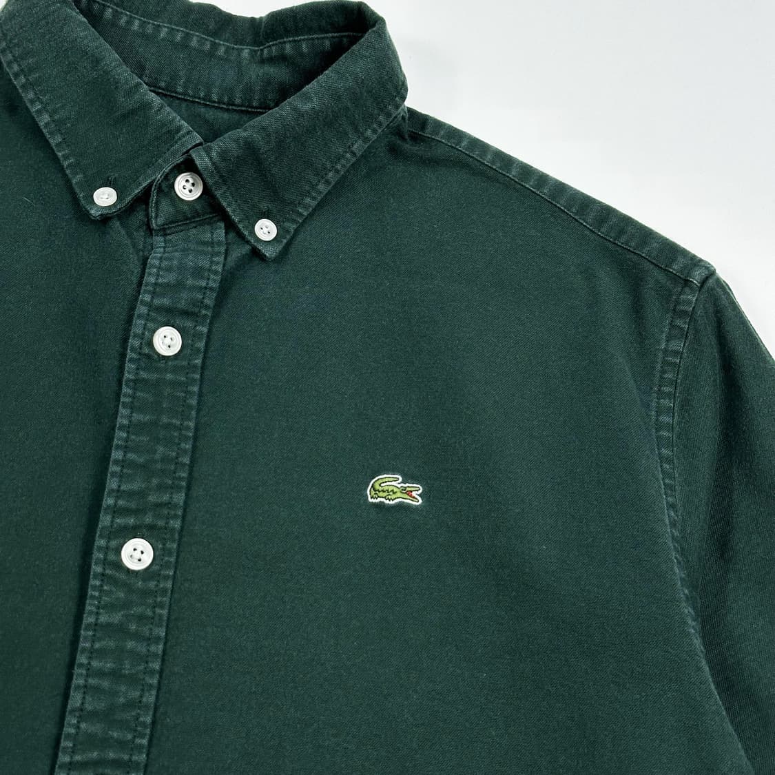 라코스테 크록 레귤러 핏 카키 셔츠 (L) 상품이미지3
