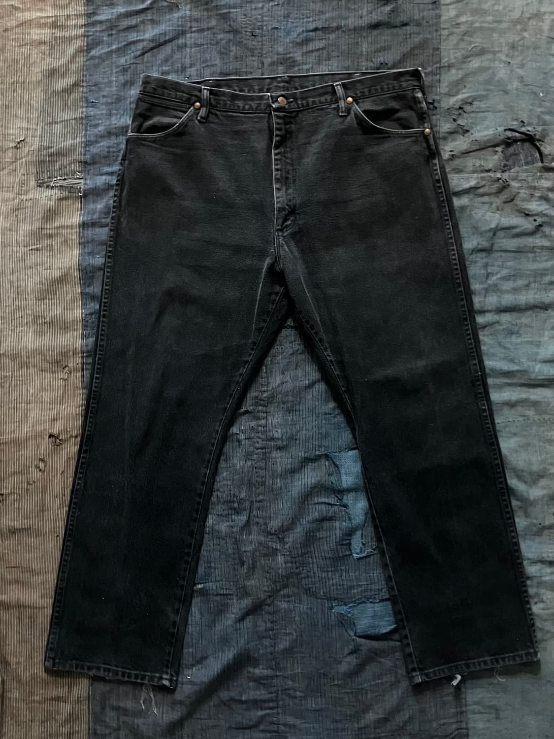 🇺🇸 90s USA 빈티지 랭글러 13MWZWK 블랙 데님 팬츠 상품이미지2