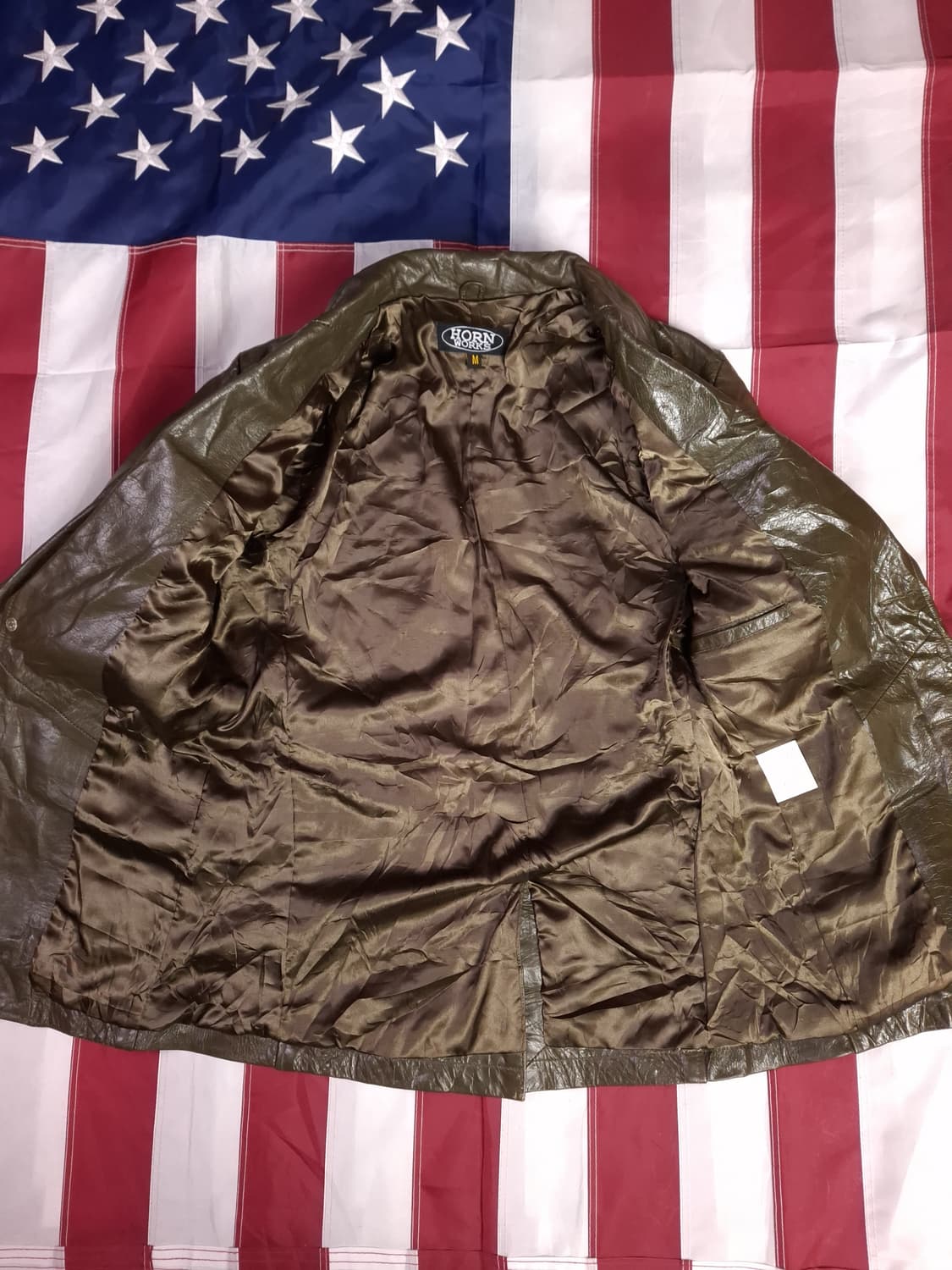 오리지날 90's 일본판 HORN WORKS 리얼레더 블레이져 상품이미지7