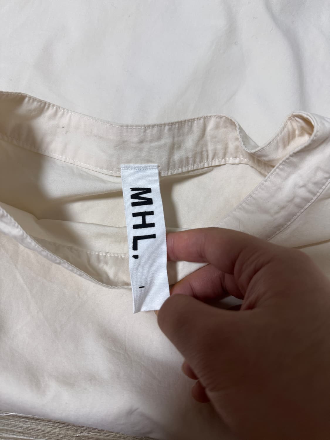 Mhl 가먼트 다이드 고밀도 코튼 포플린 셔츠 풀오버 상품이미지4