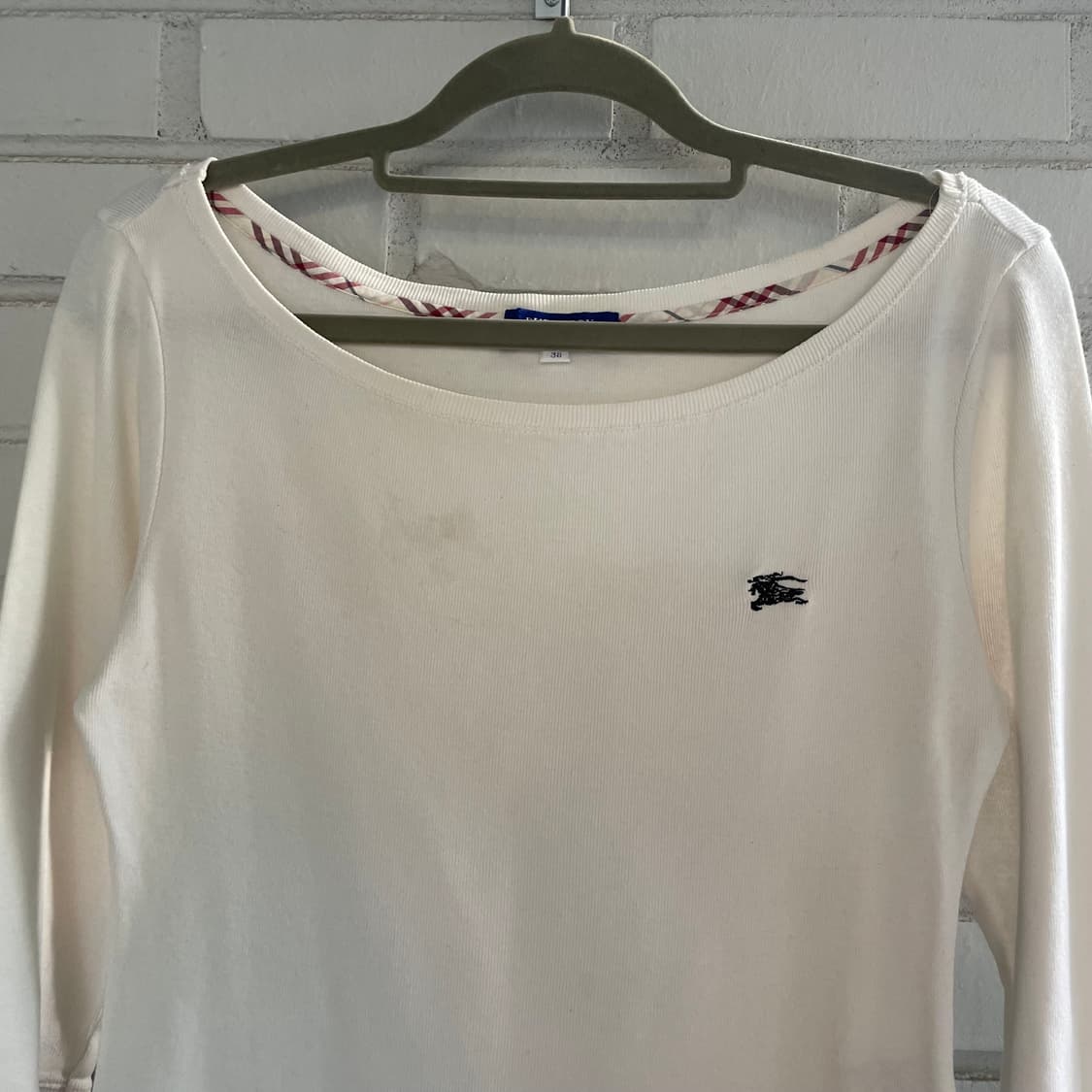 버버리 블루라벨 7부 아이보리 반팔 티셔츠 상품이미지2