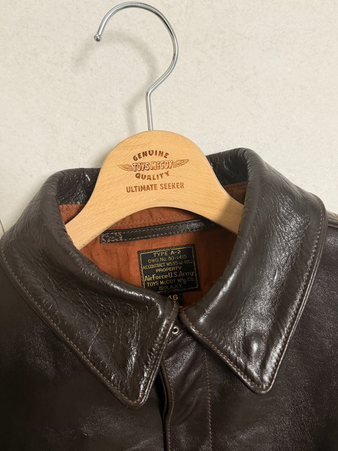 토이즈 맥코이(TOYS McCOY) A-2 호스하이드 자켓 46사이즈 상품이미지4