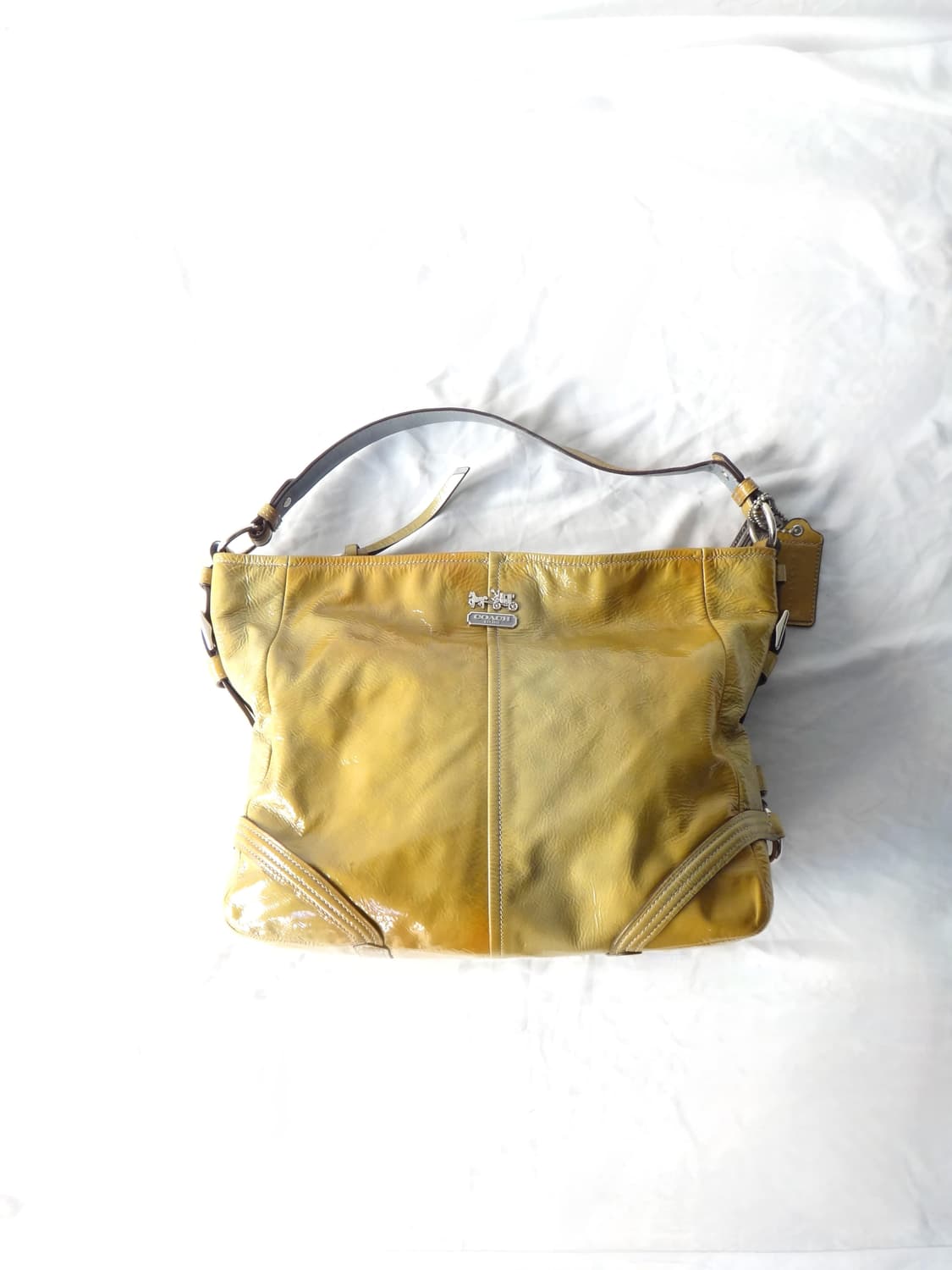 COACH gloosy shoulder lime bag 상품이미지2