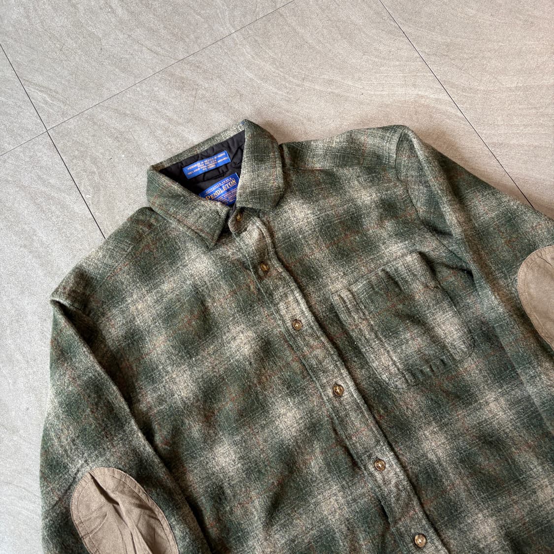 90s Pendleton 90년대 미국 생산 펜들턴 체크 울 셔츠 상품이미지2