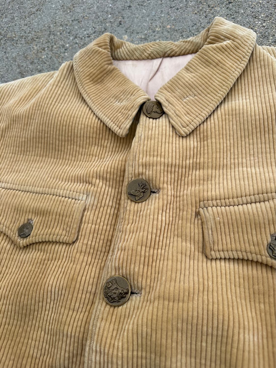 50s 유로 빈티지 동물 버튼 헌팅 워크 자켓 상품이미지4