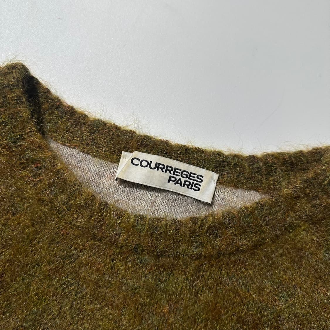 꾸레쥬 울 모헤어 라운드 니트 상품이미지4