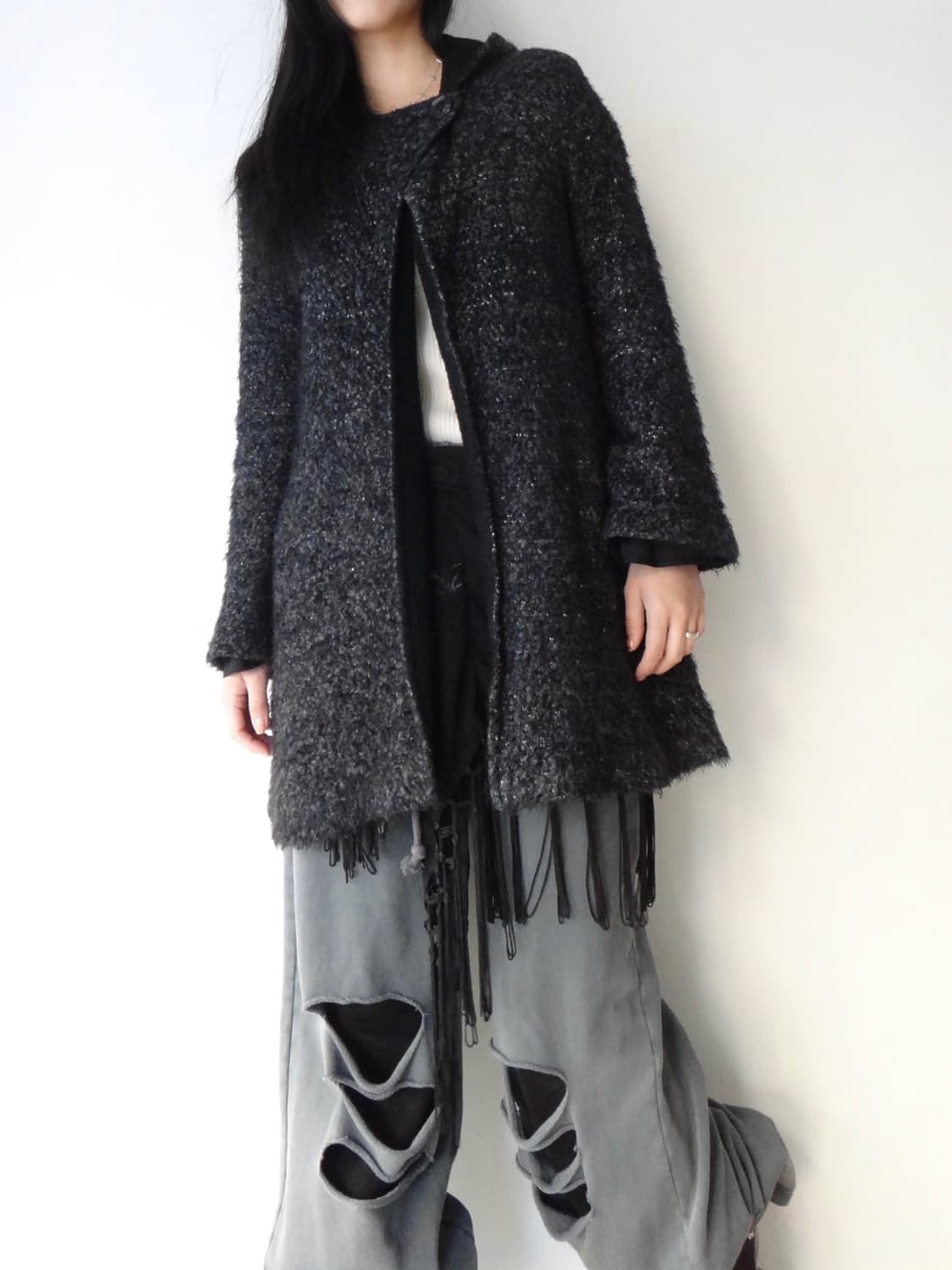 COMME CA DU MODE hoody rough cardigan 상품이미지7