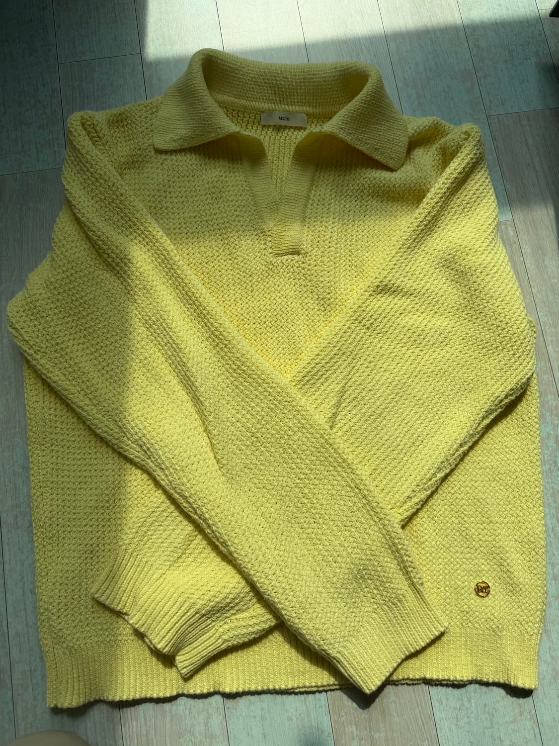 렉토 레몬 레이어드 니트 판매(착샷) 상품이미지1