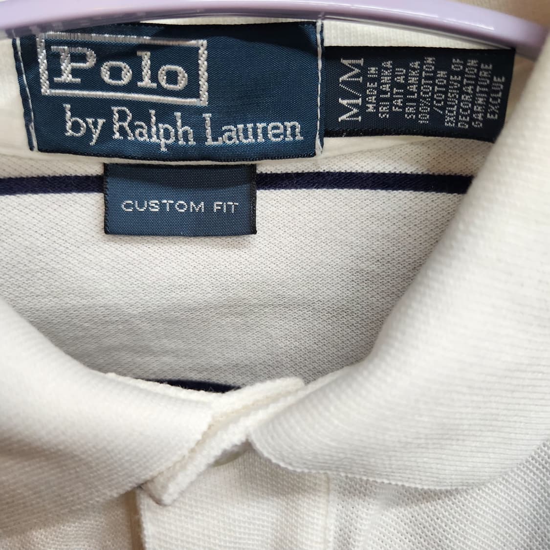 폴로랄프로렌 로고 스트라이프 반팔카라 M(L) 상품이미지5