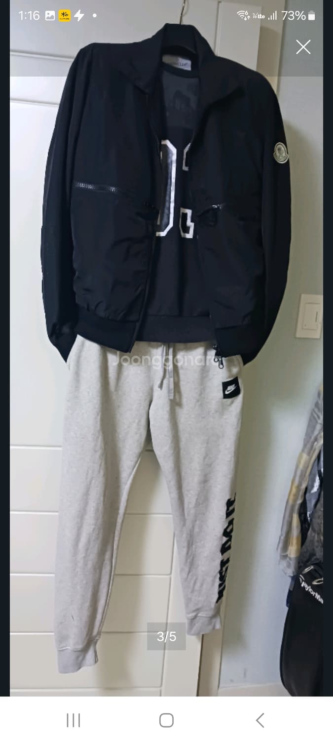 몽클레어 점퍼블랙.   M/L 상품이미지3