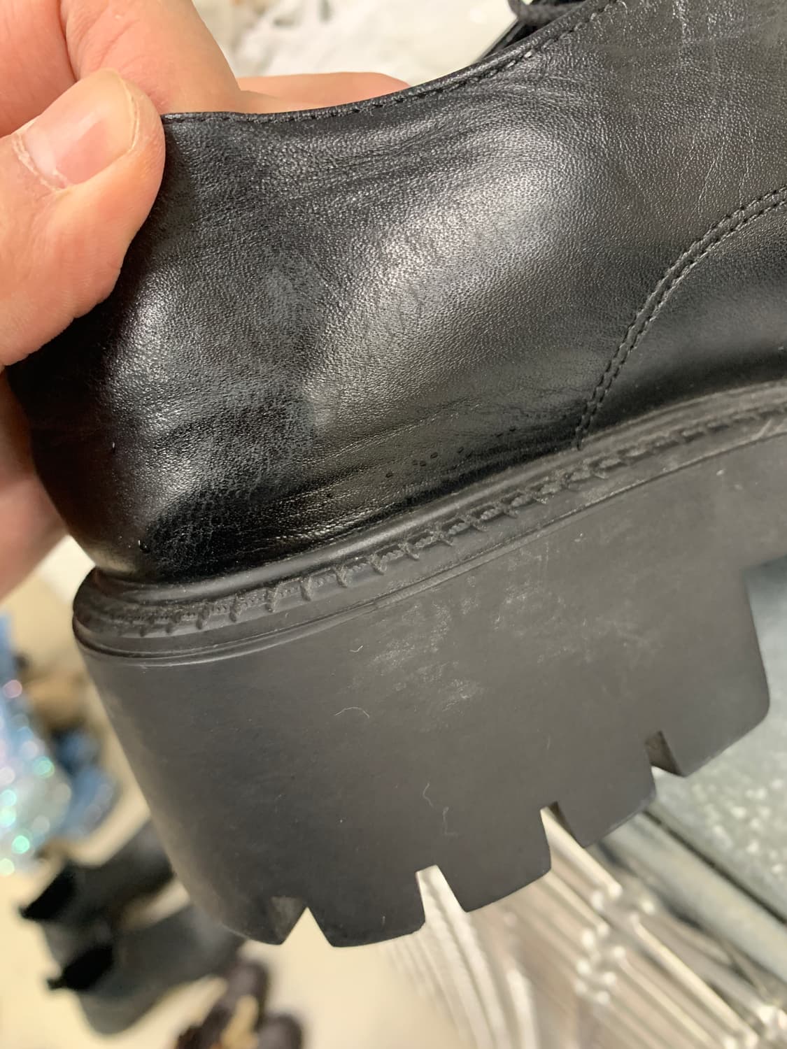 발렌시아가 라이노 더비 슈즈 블랙 스무스 카프스 킨 37(235) 상품이미지7