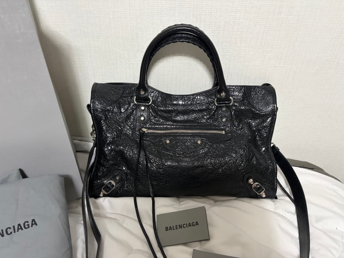 발렌시아가 르시티 미디움 블랙 은장 A급 상품이미지1