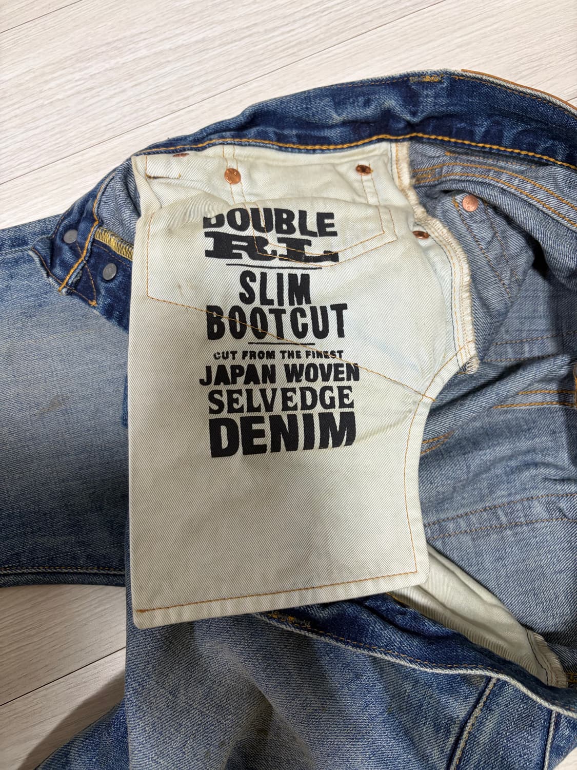 RRL 슬림부츠 브라이어필드 셀비지진 상품이미지2