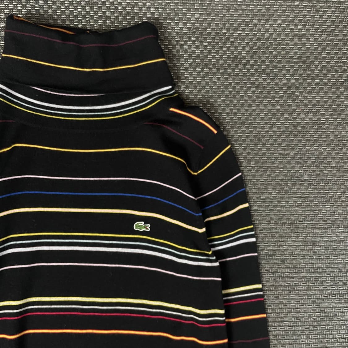 라코스테 터틀넥 스트라이프 니트 원피스 40 상품이미지3