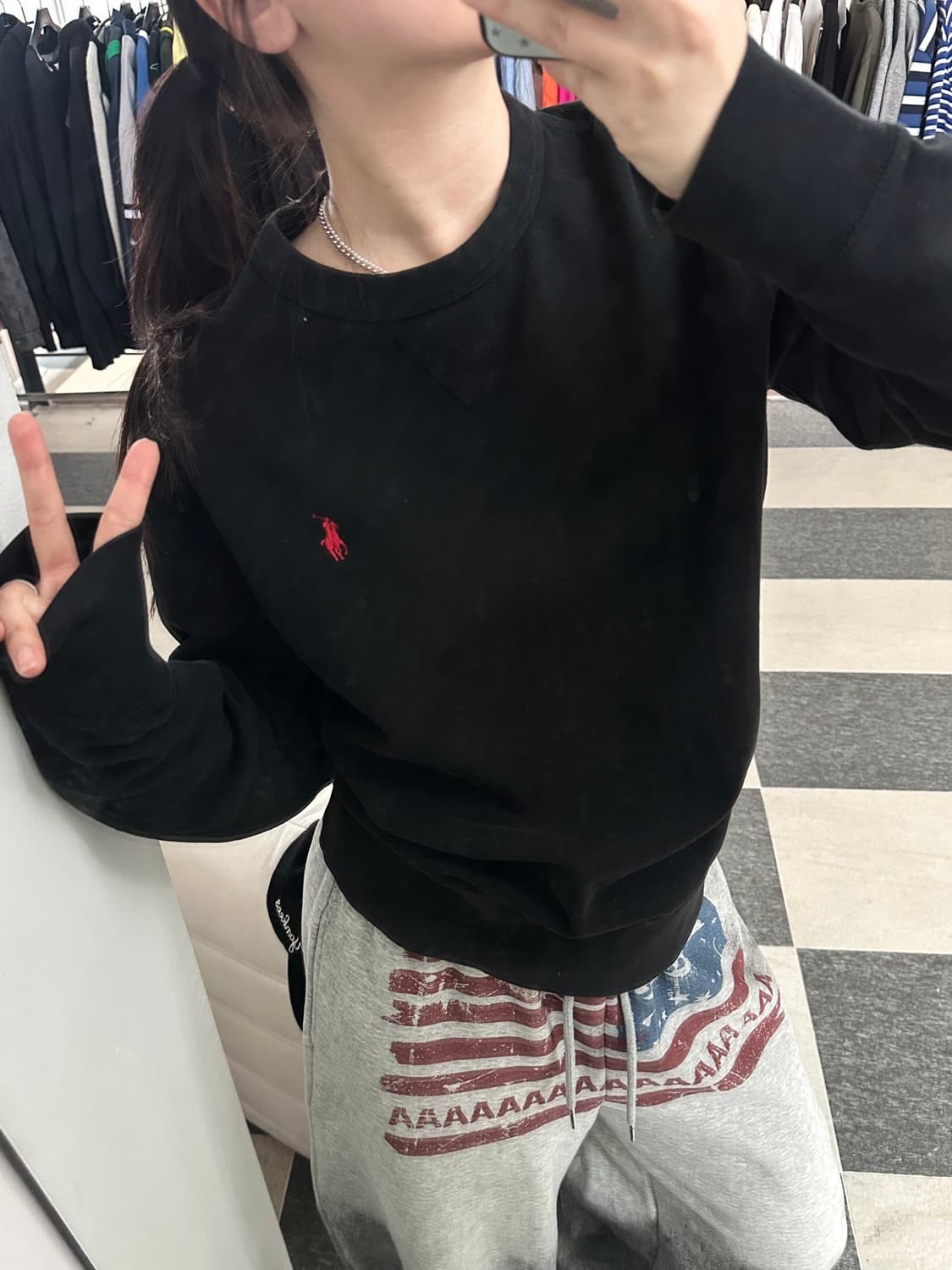 폴로 랄프로렌 블랙 맨투맨  상품이미지1