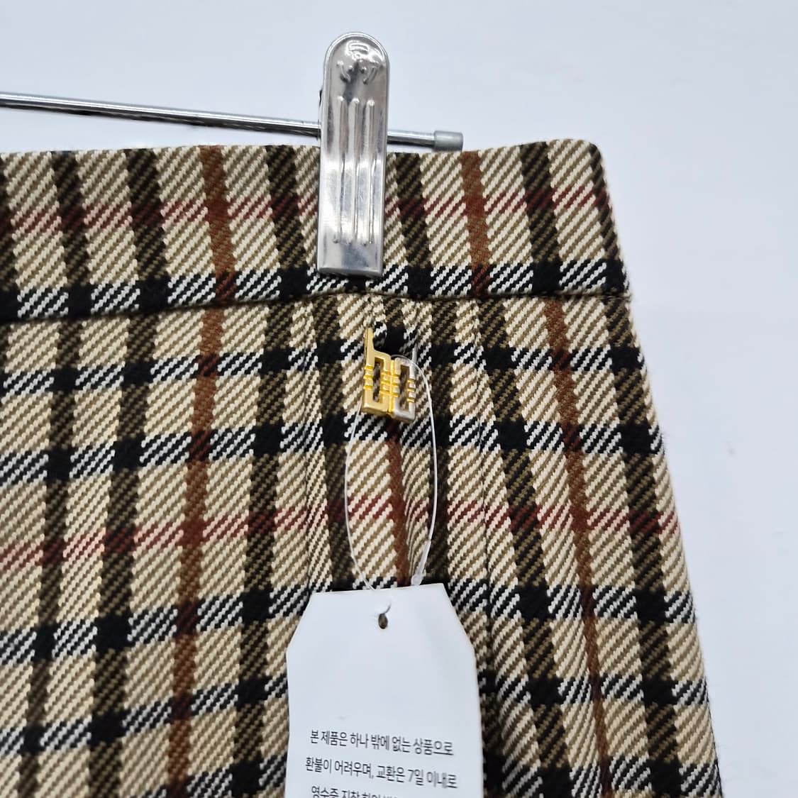 닥스 체크 패턴  스커트 32in 상품이미지2