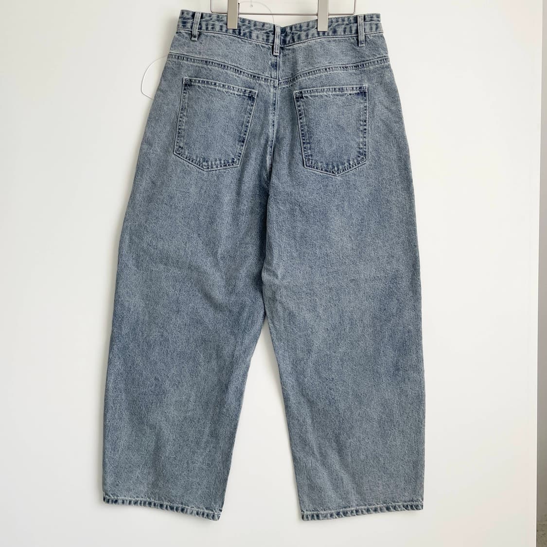 D1 새상품 연청 와이드 데님팬츠  34사이즈 상품이미지3