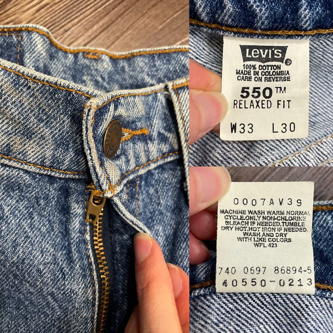 90s 리바이스 550 콜롬비아 릴렉시드 데님 팬츠 상품이미지5