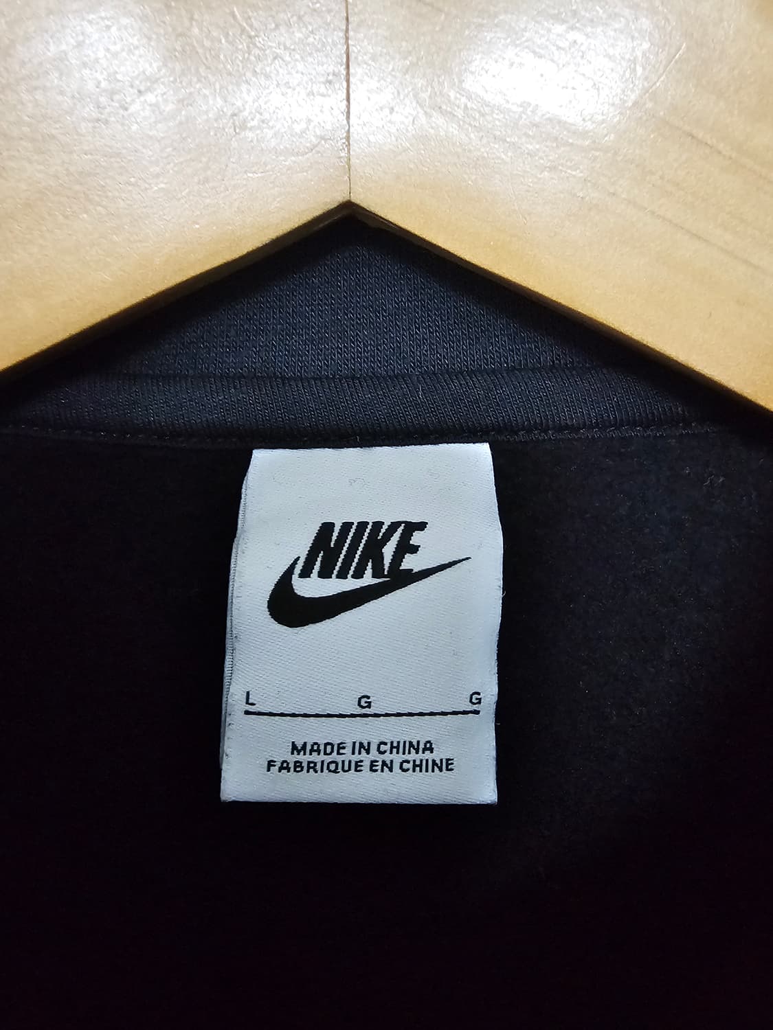 나이키 플리스 3/4 슬리브 크롭 폴로스웻셔츠 L 상품이미지5