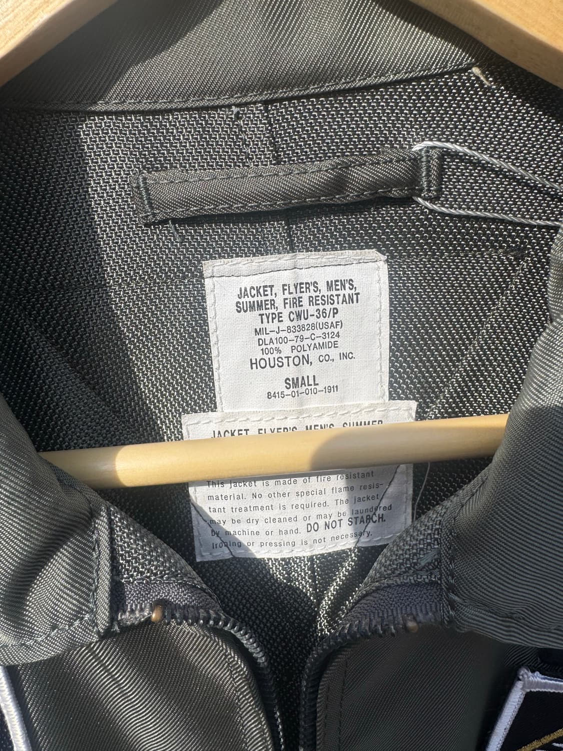 휴스턴 제팬 미군 미공군 복각 cwu-36p 항공 점퍼 자켓 풀패치 상품이미지7