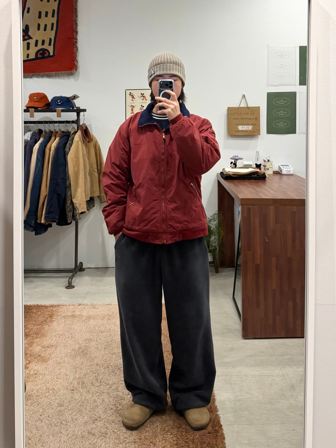 00s L.L.Bean 엘엘빈 플리스 웜업 나일론 봄버 자켓 상품이미지2