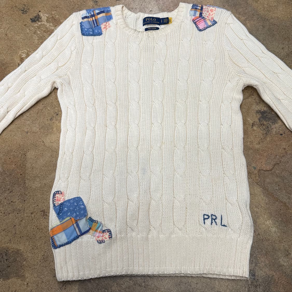 폴로 랄프로렌 모리 화이트 꽈배기 니트  상품이미지3