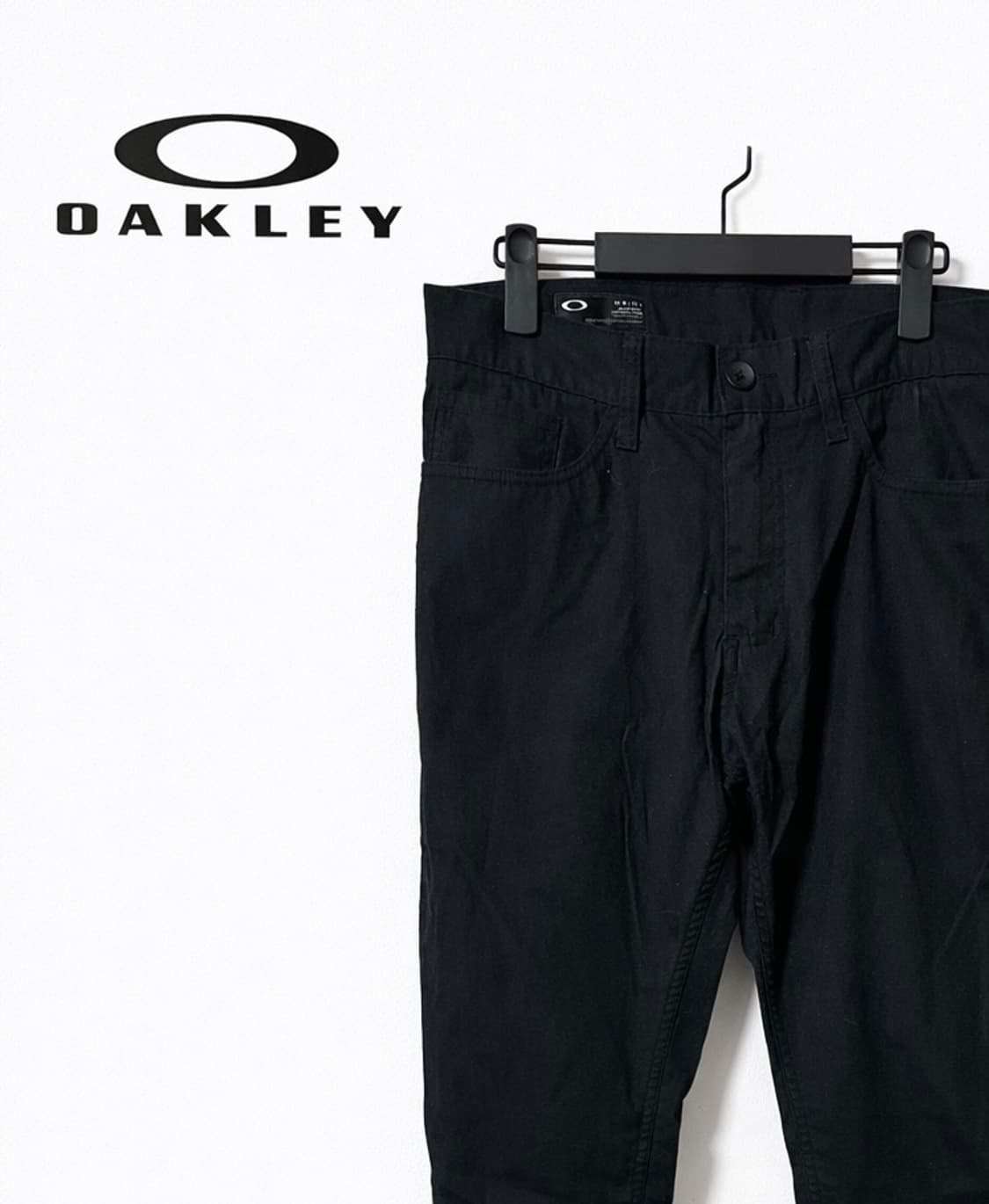 오클리 블랙 슬림핏 팬츠 32X32 스트레치 면바지 상품이미지1