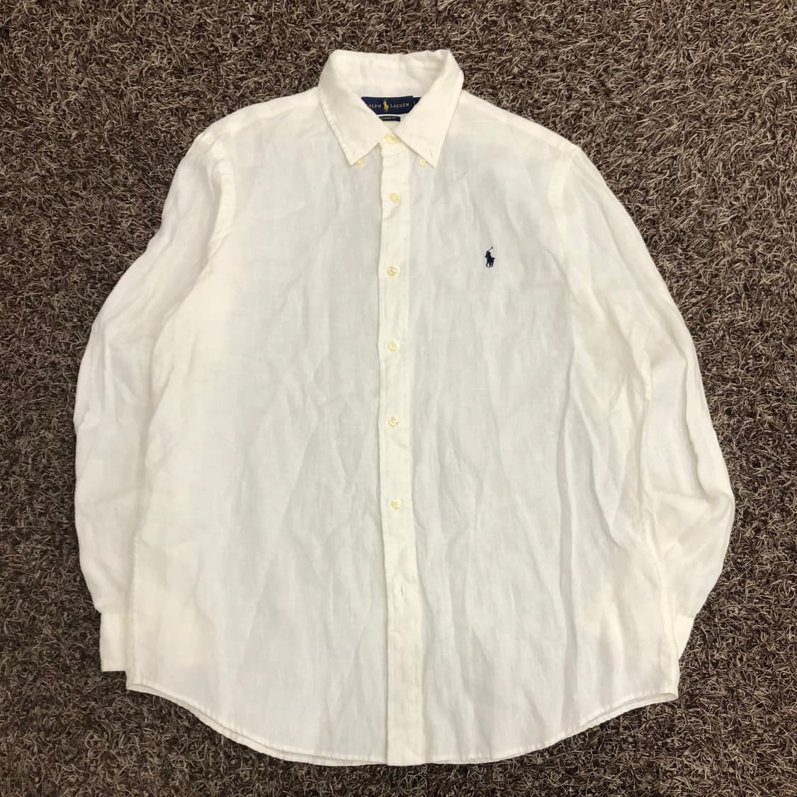 폴로 랄프로렌 화이트 린넨 셔츠 상품이미지1