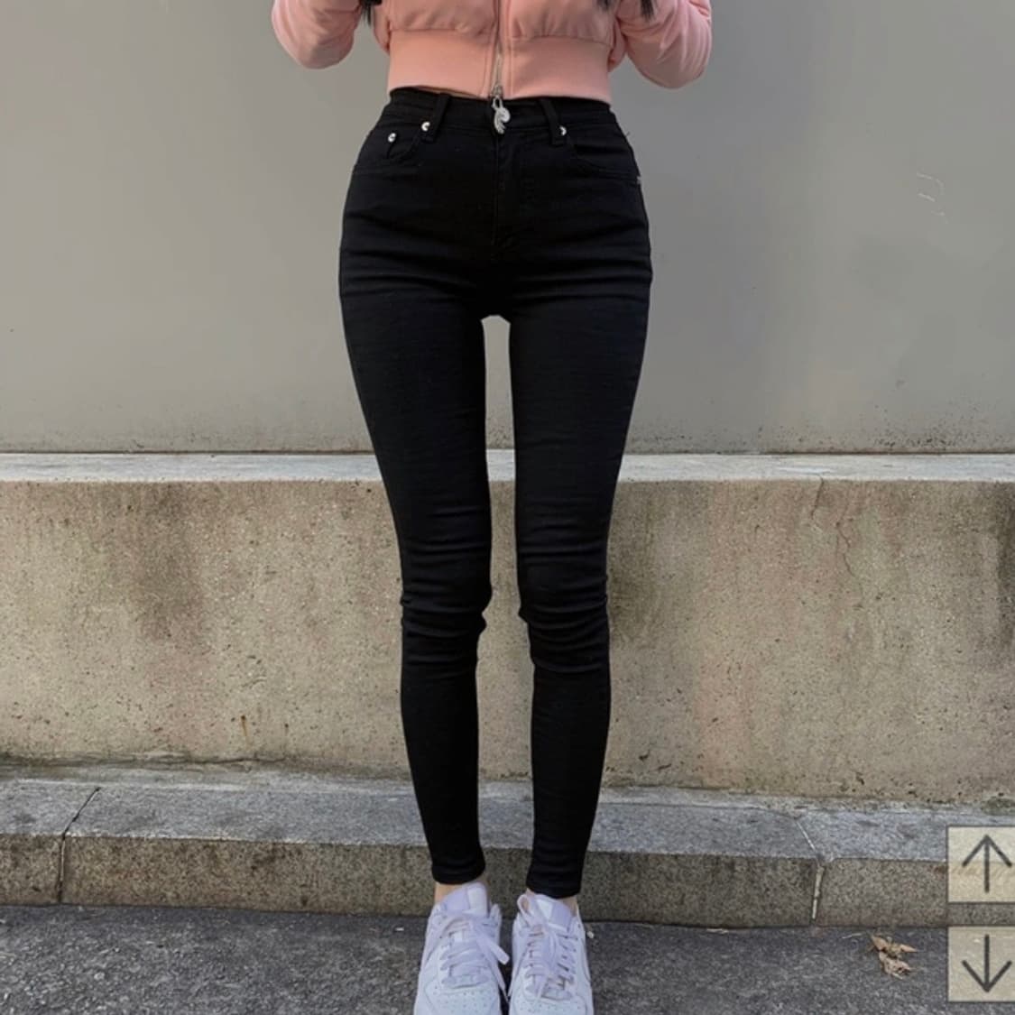 페일제이드 논페이드 스키니진 블랙 S 상품이미지1