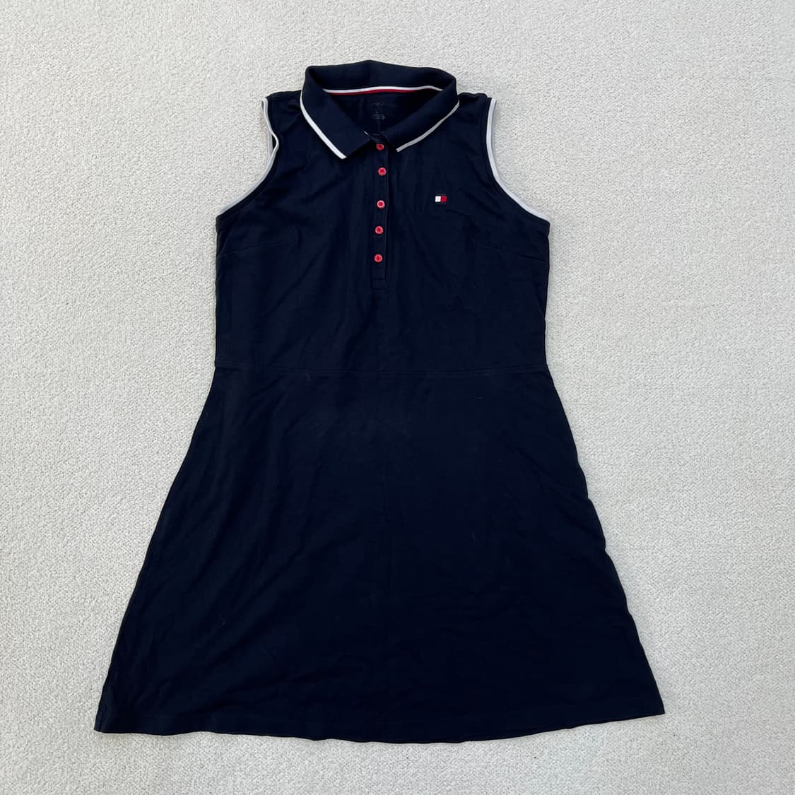 실측확인 타미힐피거 민소매 피케 원피스 0305M 상품이미지1