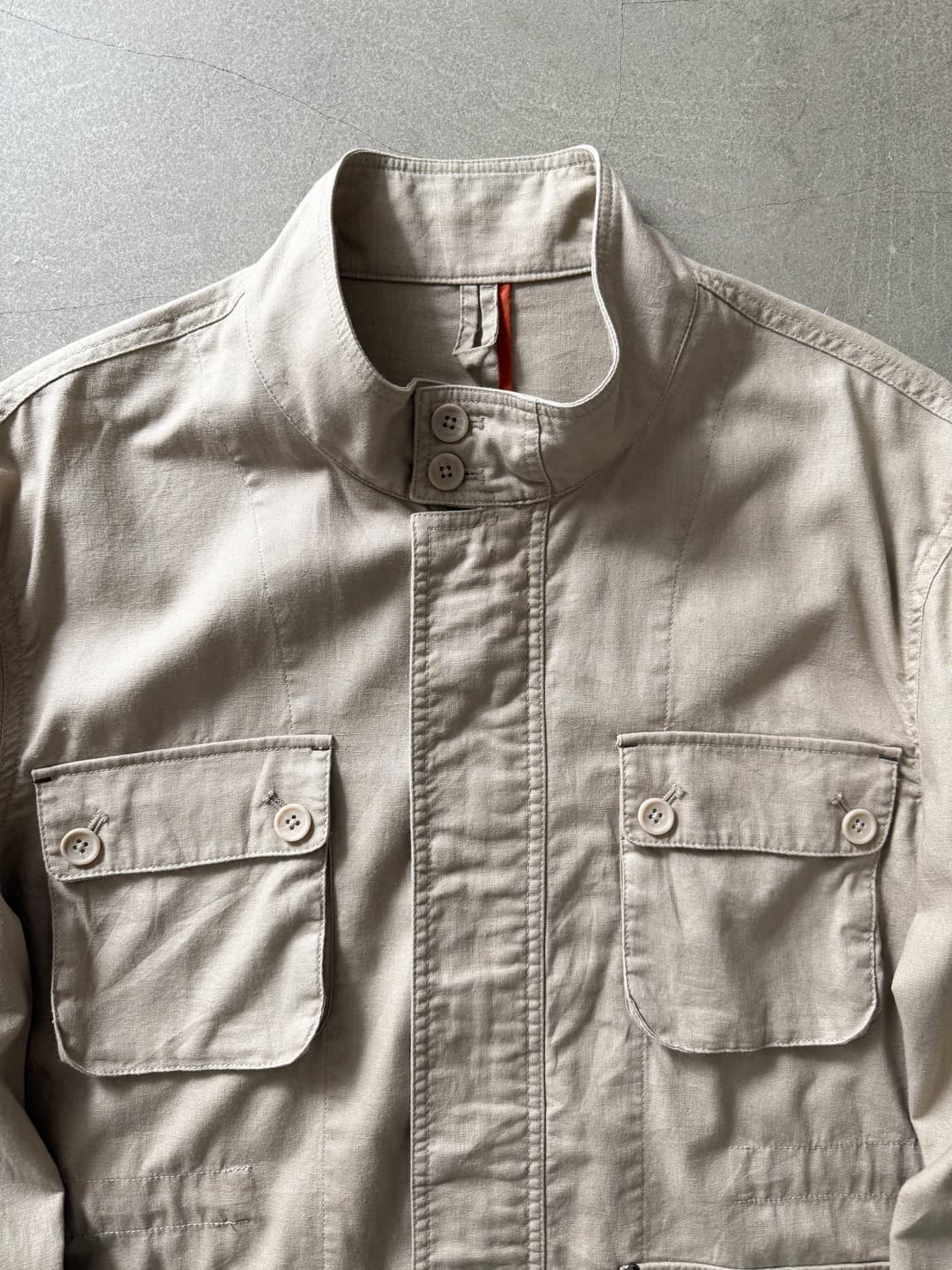 Person's Flip Wear Linen Utility Jacket 상품이미지6