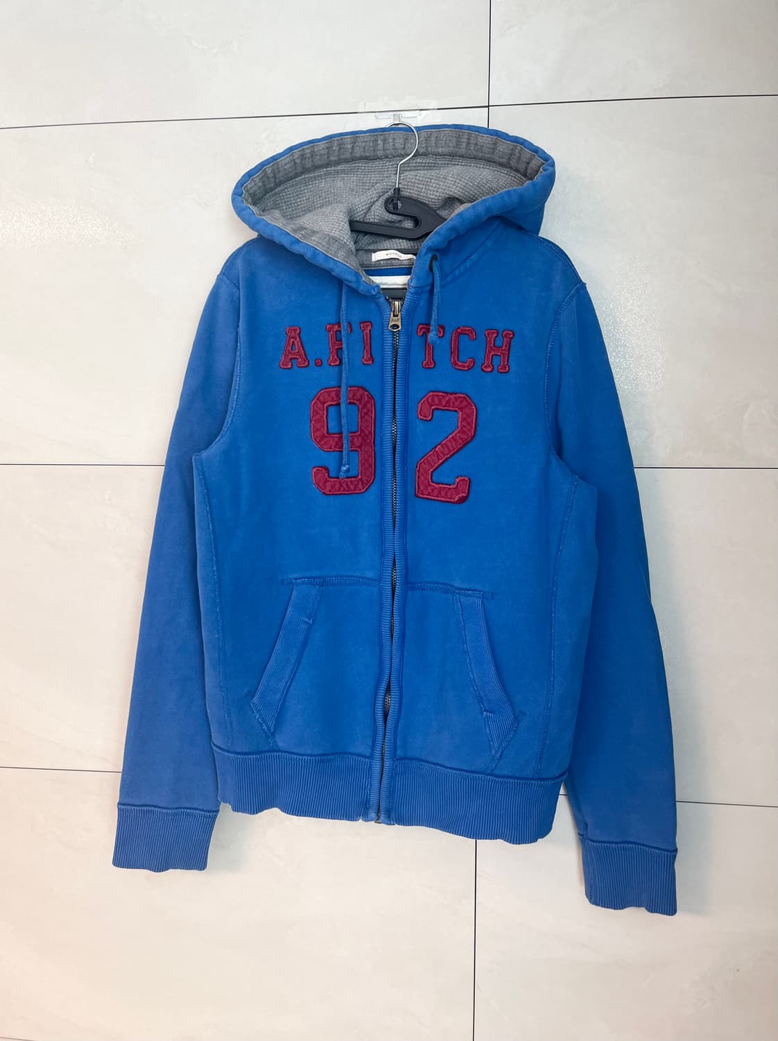 아베크롬비 스펠로고 블루 후드집업 (L)  상품이미지3
