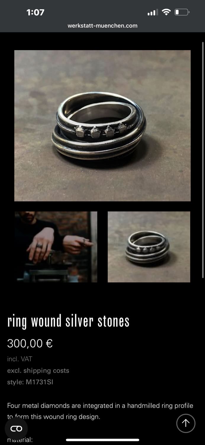 Werkstatt muenchen XL반지 상품이미지4