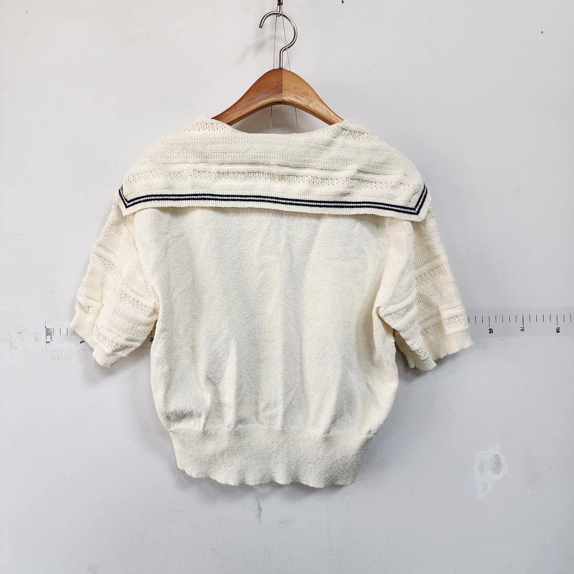 8seconds 세일러 카라 반팔 니트 아이보리 상품이미지4
