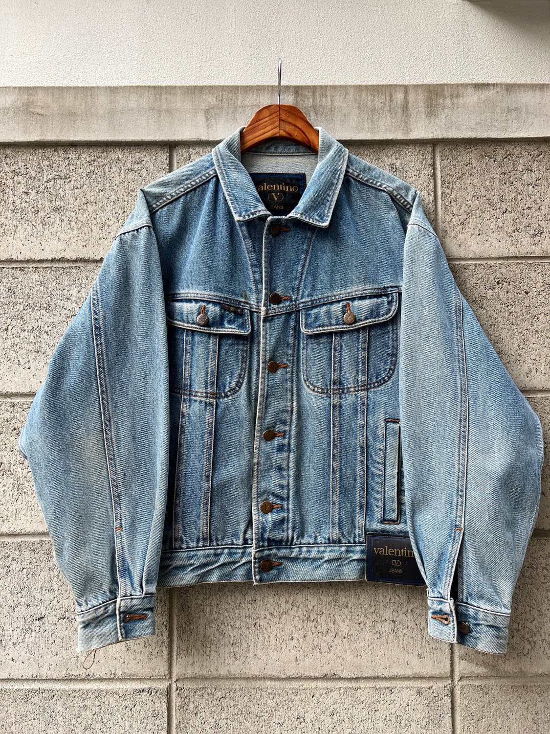 1990s VALENTINO DENIM TRUCKER 발렌티노 데님자켓 상품이미지1