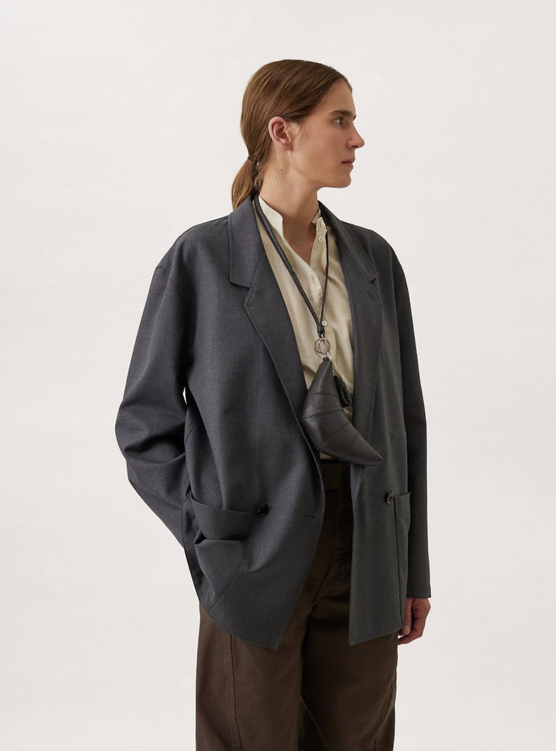 르메르 코인펄스 네크리스 다크 브라운 상품이미지10